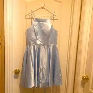 dress with pockets baby blue